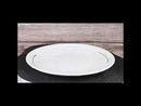 Set Of 6 Modern Yukino Hana Snowflakes Melamine Large Round Dinner Plates 11"D