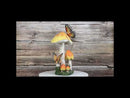 Enchanted Fairy Garden Yellow Toadstool Mushrooms Monarch Butterflies Figurine