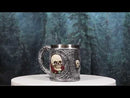 Love Never Dies Day Of The Dead Gothic Sugar Skull With Rose Flowers Coffee Mug