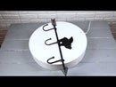 Cast Iron Rustic Farmhouse When Pigs Fly Angel Pig With Arrow 3-Peg Wall Hooks