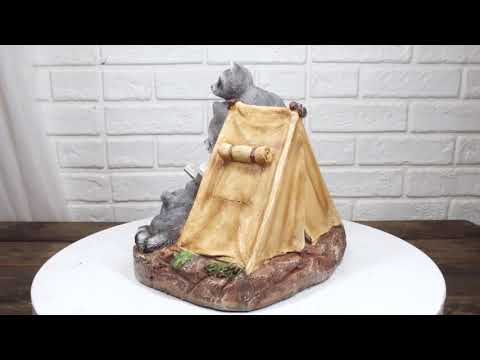 Bedtime Story Raccoon Mother & Cubs Figurine