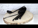 Pack Of 6 Ridged Matte Black Melamine Stirring Mixing Serving Ladle Spoons