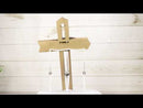 Rustic Horizontal Ichthys Jesus Fish Symbol With Arrows Faux Wooden Wall Cross