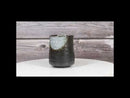 Pack Of 6 Charcoal Grey Tone Hakumu Reactive Glaze Ceramic Yunomi Tea Cups 9oz