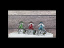 See Hear Speak No Evil Colorful Wyrmling Dragons In Acrylic Eggs Figurines Set