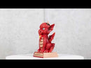 Fantasy Red Fire Koan Cartoon Chibi Dragon Figurine What Would A Dragon Do?