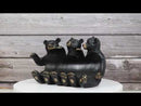 Rustic Western Forest Animal Whimsical 3 Black Bears Wine Bottle Holder Decor