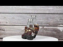 Rustic Cowgirl Turquoise Flowers Stars Double Boots Salt Pepper Shakers Holder