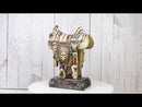 Rustic Southwest Indian Chieftain Roach Skull Cowboy Horse Saddle Figurine