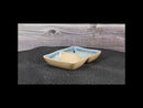 Pack Of 6 Ceramic Ao Nagashi Soy Sauce Or Condiment Dishes With 2 Compartments