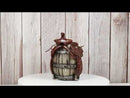 Rustic Western Faux Leather Cowboy Horse Saddle On Barrel Toothbrush Holder