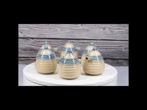 Ao Nagashi brown Japanese soy sauce dispensers set of six