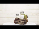 Nautical Fisherman Sea Bass Fishing With Wicker Bags Salt Pepper Shakers Holder