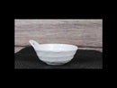 Pack Of 6 Yukino Hana Snowflakes Melamine Shallow Bowls With Handle 7oz