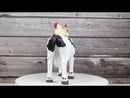 Western Country Rustic Farmhouse Holstein Cow With Hen Chicken Figurine