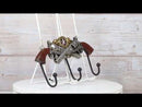Rustic Western Old World Dual Six Shooter Gun Pistols With Lone Star 3 Pegs Hook