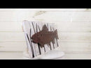 Wood Metal Nautical Marine Large Fish Swimming by Reeds Abstract Wall Art Plaque