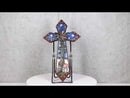 Rustic Country Windmill By Cottage Barn Home With Starry Night Skies Wall Cross