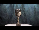 War Dog Steampunk Skeleton Bullet Spiked Mohawk Skull Wine Goblet Chalice Cup