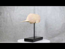 Nautical Marine Contemporary Sperm Whale Fish Faux Wood Sculpture On Pole Stand