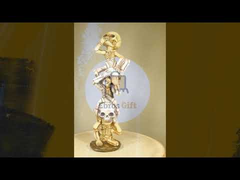 See Hear Speak No Evil Skeleton Figurine