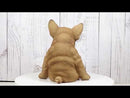 Laid Back Sitting Realistic Adorable French Bulldog Puppy Dog Figurine 7.5"H