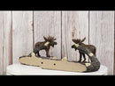 Set of 2 Rustic Western Bull Moose On Branch Drapery Curtain Holdback Tie Back