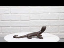 Pack Of 2 Cast Iron Reptile Animal Gecko Lizard Rustic Metal Figurine 7.5"L