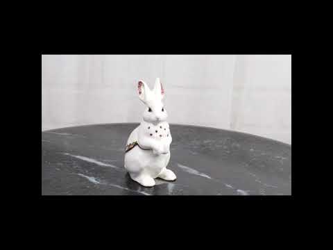 White Bunny Rabbit Crystal Trinket Box
