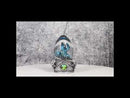 See No Evil Blue Wyrmling Dragon In Colorful LED Acrylic Glass Egg Figurine