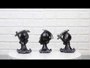 Set Of 3 See Speak And Hear No Evil Grim Reaper Skeleton With Scythe Figurines