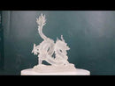 Legendary Chinese Orient Azure Dragon King Frosted Translucent Acrylic Figurine