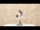 Enchanted Garden Butterfly Fairy With Floral Laurel And Apple Basket Figurine