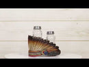 Southwest Native Indian Chief Headdress Roach Salt And Pepper Shakers And Holder