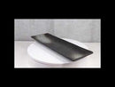 Pack Of 5 Charcoal Grey Tone Hakumu Collection Rectangular Serving Platters 14"L