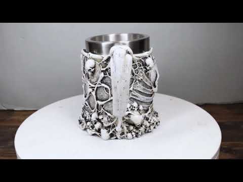 Gothic Skull and Bones 19 oz Tankard Mug | Ebros Gift