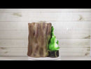 Whimsical Green Frogs Welcome Sign Decorative Floral Vase Or Planter Figurine