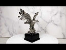 Silver Wings of Glory Bald Eagle Statue 7.75"Tall Silver Electroplated Resin
