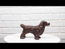 Rustic Cast Iron Metal Whimsical Cocker Spaniel Puppy Dog Standing Figurine