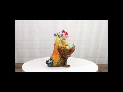 Country Rooster Salt and Pepper Shaker Holder | Ebros Gift
