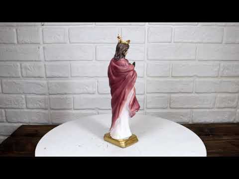 Saint Ursula with Cross Staff Figurine | Ebros Gift