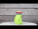 Whimsical Party Happy Birthday Green Frog Ceramic Tea Light Votive Candle Holder