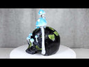 Wicca Stacking Toadstool Mushrooms and Moss Fungi Forest Black Skull Figurine