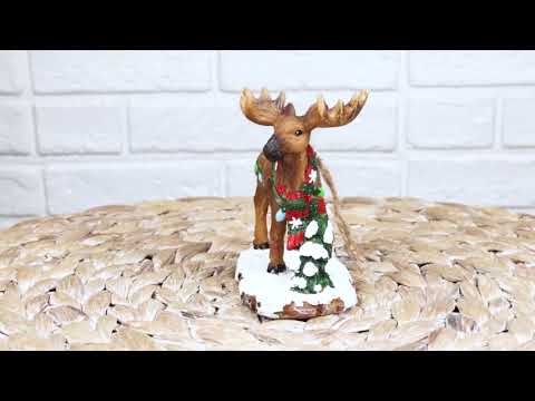 Christmas Moose Ornament with Holiday Lights | Ebros Gift