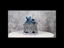 Blue Wyrmling Dragon Sleeping On Tree Of Life Stump Cone Incense Burner Figurine