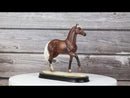 Equine Pride Flaxen Chestnut Horse With Fair Mane And Tail Figurine On Base