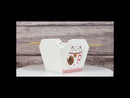 Maneki Neko Lucky Cat Asian Takeout To Go Box Serving Bowl With Chopsticks Set