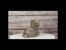 Lifelike Adorable Sitting Gray Brown Tabby Feline Kitten Cat Pet Pal Figurine