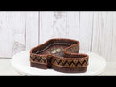 Southwest Rustic Aztec Navajo Diamond Pattern Cowboy Boot Jewelry Coin Dish Tray