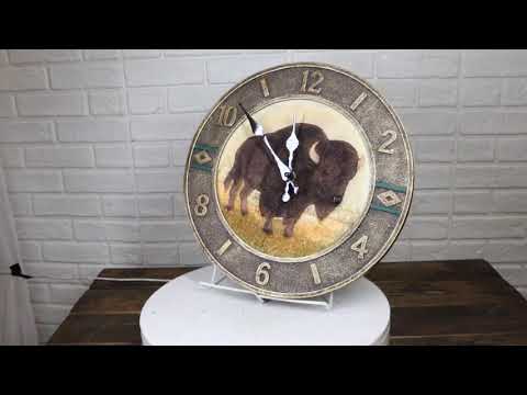 Southwestern Bison Wall Clock | Ebros Gift